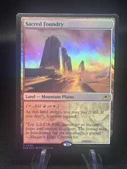 MTG ~ Sacred Foundry ~ Rare FOIL - Edge Of Eternities EOE #256 : NM - Image 1