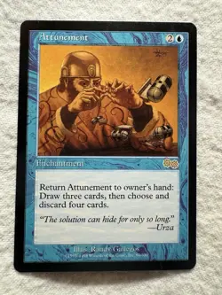 MTG - Attunement - Urza's Saga - LP - Free Shipping! - Image 1