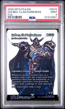 2025 MTG FINAL FANTASY: THROUGH THE AGES FOIL GOLBEZ, CLAD IN DARKNESS PSA 9 - Image 1