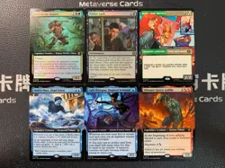 Magic MTG Parker Luck Kraven the Hunter Borderless Foil Marvel Spider-Man Lot*6 - Image 1