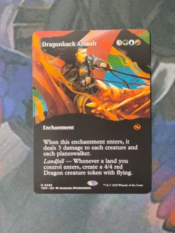 Dragonback Assault - Borderless | 7% Off 2+ | Dragonstorm | NM | MTG - Image 1