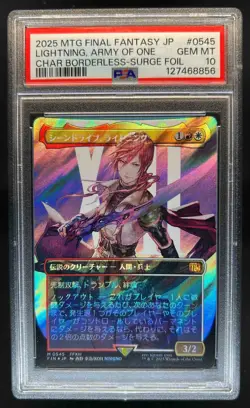 2025 Magic Final Fantasy Lightning Army Of One Borderless Surge Foil 0545 PSA 10 - Image 1