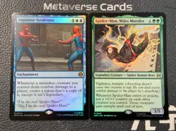 Magic MTG Impostor Syndrome Spider-Man,Miles Morales Foil Marvel SpiderMan Lot*2 - Image 1