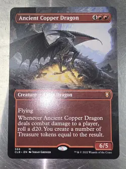 MTG - CLB - Ancient Copper Dragon (Borderless) - Regular Near Mint - Image 1