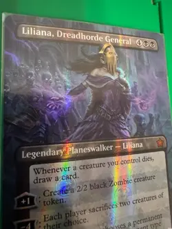 Liliana, Dreadhorde General (Borderless) (Mana Foil) Foundations Foil - Image 2