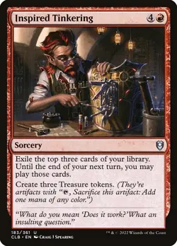 NM Foil Inspired Tinkering, MTG, Baldur's Gate, Magic, 183 - Image 1