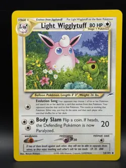 Pokemon TCG Light Wigglytuff Neo Destiny Uncommon Card 54/105 - Image 1