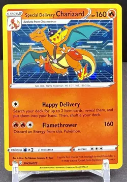 Pokemon TCG Special Delivery Charizard SWSH075 Promo Sealed. *SEE PICTURES* - Image 1
