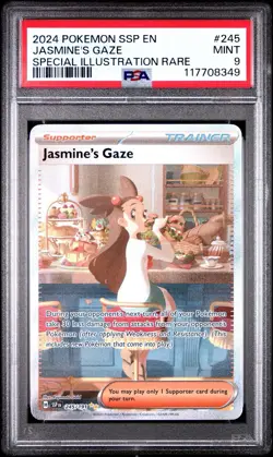 2024 Pokemon SSP EN Jasmine’s Gaze Special Illustration Rare #245 PSA 9 Mint - Image 1