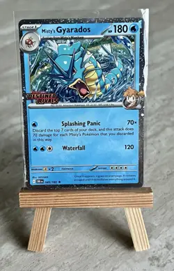 Pokemon TCG Misty's Gyarados (Prerelease) 049/182 Sv10: Destined Rivals Holo-NM - Image 1
