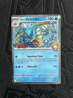 Pokemon TCG Misty's Gyarados (Prerelease) 049/182 Sv10: Destined Rivals Holo-NM - Image 3