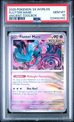 2025 POKEMON 2024 WORLD CHAMPIONSHIP DECK: ANCIENT TOOLBOX FLUTTER MANE PSA 10 - Image 1