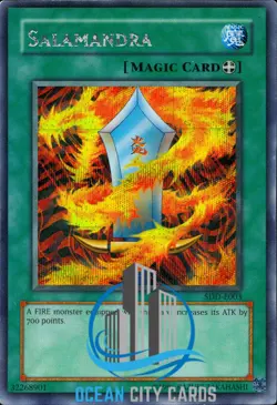 Yugioh SDD-E003 Salamandra Prismatic Secret Rare Edition NM - Image 1