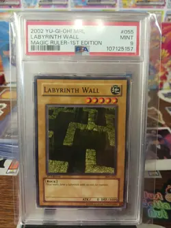 2002 Yu-Gi-Oh! Labyrinth Wall Magic Ruler 1st Edition PSA 9 - Image 1