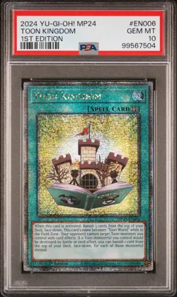 Toon Kingdom Yugioh 2024 MP24-EN006 Quarter Century Secret Rare 1st PSA 10 - Image 1