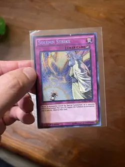 Lightly Played Solemn Strike - BOSH-EN079 - Secret Rare - 1st Edition - YuGiOh - Image 1