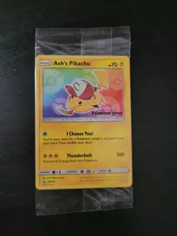 SEALED Ash’s Pikachu TCG SM108 2017 Promo Card Pokemon "I Choose You" - Image 1