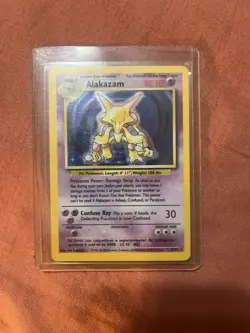 Pokemon TCG Alakazam Holo Rare Card 1/102 Base Set - Image 1