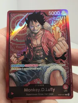 One Piece Monkey.D.Luffy Foil ST01-001 Leader Rare Pre-Erreta Card - Image 1