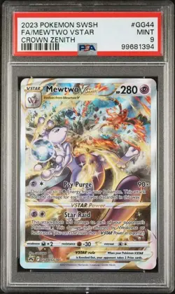 Mewtwo VSTAR Crown Zenith: Galarian Gallery PSA 9 Card #GG44/GG70 MINT - Image 1