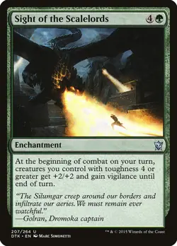 MTG Sight of the Scalelords [Dragons of Tarkir] Lightly Played Magic - Image 1