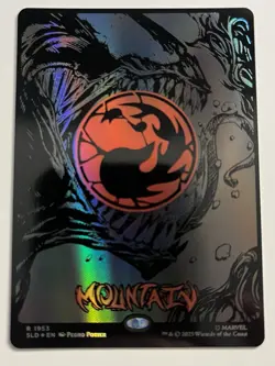 MtG Raised Foil Full-Art Mountain (1953) Secret Lair Mana Symbiote Venom Magic - Image 1