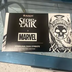 MTG Spider-Man Mana Symbiote Secret Lair, New/Sealed (Raised Foil SLD In Hand) - Image 1