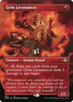 MTG Borderless Dominaria Remastered DMR Grim Lavamancer MINT - Image 1
