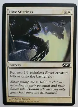 MTG Magic The Gathering Card Hive Stirrings Sorcery White M14 - Image 1