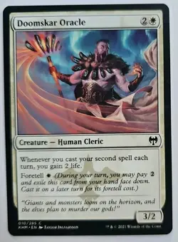 MTG Magic The Gathering Card Doomskar Oracle Creature Human Cleric White Kaldhei - Image 1