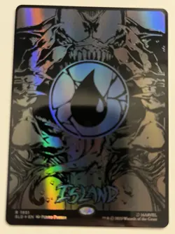 MtG Raised Foil Full-Art Island (1951) Secret Lair Mana Symbiote Venom Magic - Image 1