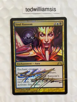 Soul Ransom MtG Gatecrash Foil Autographed Shadow Signed Steve Argyle - Image 1