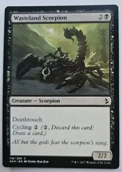 MTG Magic The Gathering Card Wasteland Scorpion Creature Scorpion Black Amonkhet - Image 1