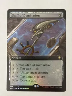 Staff of Domination - Extended Art FOIL - Commander Legends - MTG LP - Image 1