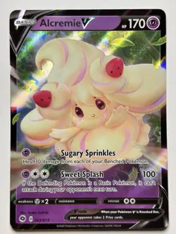 Alcremie V 22/73 Ultra Rare Holo NM Pokemon Champion's Path - Image 1