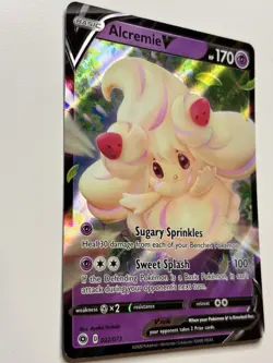Alcremie V 22/73 Ultra Rare Holo NM Pokemon Champion's Path - Image 2