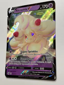Alcremie V 22/73 Ultra Rare Holo NM Pokemon Champion's Path - Image 3