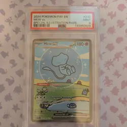 PSA 9 2024 Pokemon PAF EN Mew EX SIR #232 - Image 1