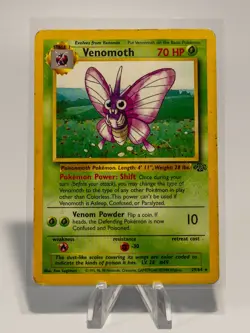 Venomoth 29/64 Jungle Unlimited - Non Holo Rare - WOTC - HP - Pokemon Vintage - Image 1