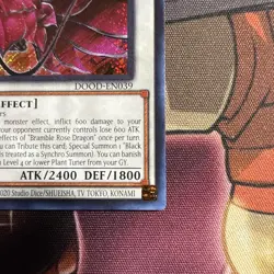 Yugioh Bramble Rose Dragon DOOD-EN039 Secret Rare 1st Ed Near Mint - Image 5