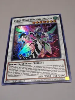 1st ed Clear Wing Synchro Dragon super rare LED8-EN001 Yugioh NM - Image 1
