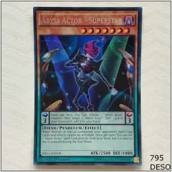 Abyss Actor- Superstar - DESO-EN018 - Secret Rare 1st Edition Yugioh - Image 1