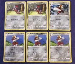 Pawniard & Bisharp Reverse Holos 6x Pokemon Card Lot Near Mint - Image 1