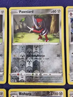 Pawniard & Bisharp Reverse Holos 6x Pokemon Card Lot Near Mint - Image 3