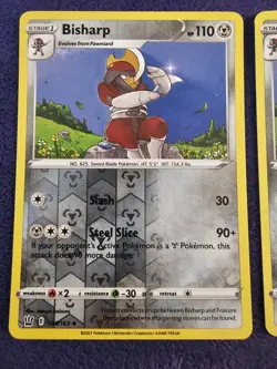 Pawniard & Bisharp Reverse Holos 6x Pokemon Card Lot Near Mint - Image 5