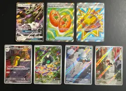 2025 Pokemon Card FULL ART HOLO Lot - (7) Cards - Image 1