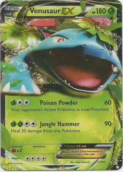 VENUSAUR EX 1/146 Ultra Rare XY Base Set Pokemon Card Near Mint - Image 1