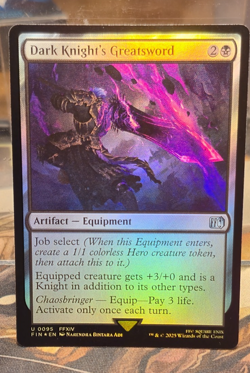 FOIL Dark Knight's Greatsword MTG Final Fantasy NM Uncommon 0095 FFXIV Card - Image 1