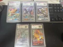 Pokemon PTCG S-Chinese Card 5 Graded Cards Set Grade 8.5 Holo Grade 9.5 - Image 1