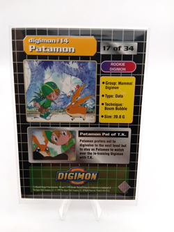 Digimon Trading Card Game 1 Patamon #17 of 34 Exclusive Preview Silver Stamp - Image 3